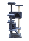 Darrahopens Pet Care > Cat Supplies 130 cm Beige Cat Scratching Post Tree Scratcher Pole-Grey
