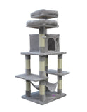 Darrahopens Pet Care > Cat Supplies 145 cm Cat Scratching Post Tree Scratcher Pole-Little Grey