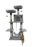 Darrahopens Pet Care > Cat Supplies 145 cm Cat Scratching Post Tree Scratcher Pole-Little Grey