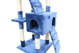 Darrahopens Pet Care > Cat Supplies 170cm Cat Scratching Post Tree Post House Tower with Ladder Furniture Blue