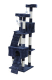 Darrahopens Pet Care > Cat Supplies 170cm Cat Scratching Post Tree Post House Tower with Ladder Furniture Grey