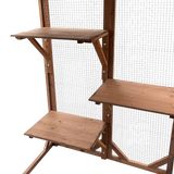 Darrahopens Pet Care > Cat Supplies 180cm Large Cat Enclosure Wooden Outdoor Cage with 3 Platforms