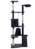 Darrahopens Pet Care > Cat Supplies 193cm Cat Scratching Tree Post Sisal Pole Scratching Post Scratcher Tower Condo Grey