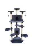 Darrahopens Pet Care > Cat Supplies 200 cm Cat Scratching Post Tree Scratcher Corner Tower Furniture- Grey