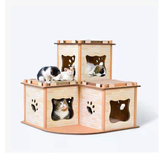 Darrahopens Pet Care > Cat Supplies Cat Cardboard House Tower Condo Scratcher Pet Post Pad Mat Furniture