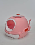Darrahopens Pet Care > Cat Supplies Cat Toilet Litter Box Tray House W Sky window Drawer Photocatalyst Purifier Pink