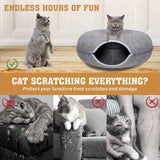 Darrahopens Pet Care > Cat Supplies Cat Tunnel Bed Felt Pet Puppy Nest Cave House Round Donut Interactive Play Toy 26823