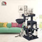 Darrahopens Pet Care > Cat Supplies Floofi 104cm Plush Cat Condo Cat Tree Dark Grey FI-CT-168-ZZ