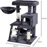 Darrahopens Pet Care > Cat Supplies Floofi 104cm Plush Cat Condo Cat Tree Dark Grey FI-CT-168-ZZ