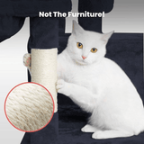 Darrahopens Pet Care > Cat Supplies Floofi 104cm Plush Cat Condo Cat Tree Dark Grey FI-CT-168-ZZ