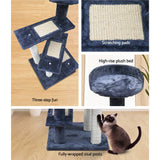 darrahopens Pet Care > Cat Supplies i.Pet Cat Tree 100cm Trees Scratching Post Scratcher Tower Condo House Furniture Wood Steps