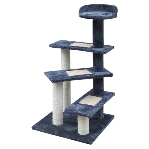 darrahopens Pet Care > Cat Supplies i.Pet Cat Tree 100cm Trees Scratching Post Scratcher Tower Condo House Furniture Wood Steps