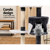 darrahopens Pet Care > Cat Supplies i.Pet Cat Tree 112cm Trees Scratching Post Scratcher Tower Condo House Furniture Wood