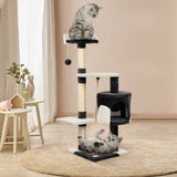 darrahopens Pet Care > Cat Supplies i.Pet Cat Tree 112cm Trees Scratching Post Scratcher Tower Condo House Furniture Wood