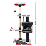 darrahopens Pet Care > Cat Supplies i.Pet Cat Tree 112cm Trees Scratching Post Scratcher Tower Condo House Furniture Wood
