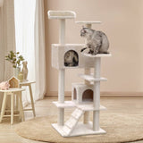 darrahopens Pet Care > Cat Supplies i.Pet Cat Tree 134cm Trees Scratching Post Scratcher Tower Condo House Furniture Wood Beige