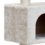 darrahopens Pet Care > Cat Supplies i.Pet Cat Tree 134cm Trees Scratching Post Scratcher Tower Condo House Furniture Wood Beige