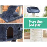 darrahopens Pet Care > Cat Supplies i.Pet Cat Tree 134cm Trees Scratching Post Scratcher Tower Condo House Furniture Wood Grey