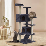 darrahopens Pet Care > Cat Supplies i.Pet Cat Tree 134cm Trees Scratching Post Scratcher Tower Condo House Furniture Wood Grey