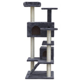 darrahopens Pet Care > Cat Supplies i.Pet Cat Tree 134cm Trees Scratching Post Scratcher Tower Condo House Furniture Wood Grey