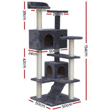 darrahopens Pet Care > Cat Supplies i.Pet Cat Tree 134cm Trees Scratching Post Scratcher Tower Condo House Furniture Wood Grey