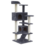 darrahopens Pet Care > Cat Supplies i.Pet Cat Tree 134cm Trees Scratching Post Scratcher Tower Condo House Furniture Wood Grey