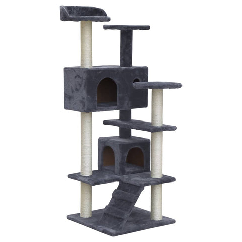 darrahopens Pet Care > Cat Supplies i.Pet Cat Tree 134cm Trees Scratching Post Scratcher Tower Condo House Furniture Wood Grey