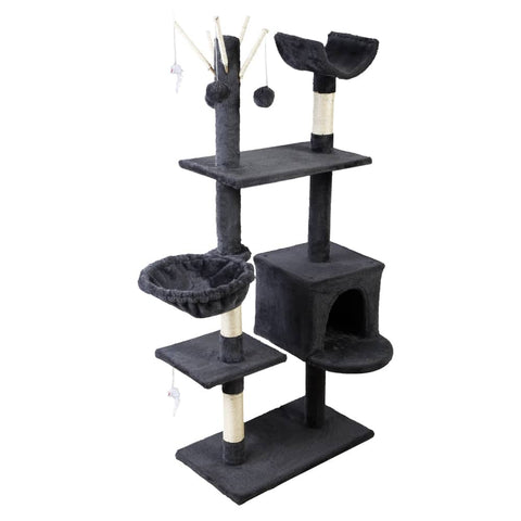 darrahopens Pet Care > Cat Supplies i.Pet Cat Tree 140cm Trees Scratching Post Scratcher Tower Condo House Furniture Wood