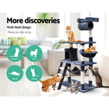 darrahopens Pet Care > Cat Supplies i.Pet Cat Tree 141cm Trees Scratching Post Scratcher Tower Condo House Furniture Wood
