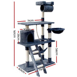 darrahopens Pet Care > Cat Supplies i.Pet Cat Tree 141cm Trees Scratching Post Scratcher Tower Condo House Furniture Wood