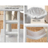 darrahopens Pet Care > Cat Supplies i.Pet Cat Tree 141cm Trees Scratching Post Scratcher Tower Condo House Furniture Wood Beige