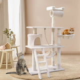 darrahopens Pet Care > Cat Supplies i.Pet Cat Tree 141cm Trees Scratching Post Scratcher Tower Condo House Furniture Wood Beige