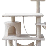 darrahopens Pet Care > Cat Supplies i.Pet Cat Tree 141cm Trees Scratching Post Scratcher Tower Condo House Furniture Wood Beige