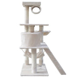 darrahopens Pet Care > Cat Supplies i.Pet Cat Tree 141cm Trees Scratching Post Scratcher Tower Condo House Furniture Wood Beige