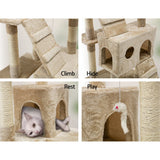darrahopens Pet Care > Cat Supplies i.Pet Cat Tree 180cm Trees Scratching Post Scratcher Tower Condo House Furniture Wood Beige