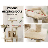 darrahopens Pet Care > Cat Supplies i.Pet Cat Tree 180cm Trees Scratching Post Scratcher Tower Condo House Furniture Wood Beige