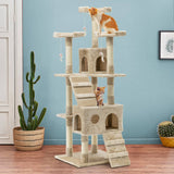 darrahopens Pet Care > Cat Supplies i.Pet Cat Tree 180cm Trees Scratching Post Scratcher Tower Condo House Furniture Wood Beige
