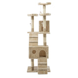 darrahopens Pet Care > Cat Supplies i.Pet Cat Tree 180cm Trees Scratching Post Scratcher Tower Condo House Furniture Wood Beige