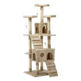darrahopens Pet Care > Cat Supplies i.Pet Cat Tree 180cm Trees Scratching Post Scratcher Tower Condo House Furniture Wood Beige