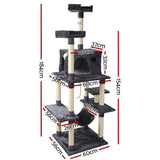 darrahopens Pet Care > Cat Supplies i.Pet Cat Tree 184cm Trees Scratching Post Scratcher Tower Condo House Furniture Wood