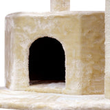 darrahopens Pet Care > Cat Supplies i.Pet Cat Tree 203cm Trees Scratching Post Scratcher Tower Condo House Furniture Wood Beige