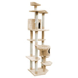 darrahopens Pet Care > Cat Supplies i.Pet Cat Tree 203cm Trees Scratching Post Scratcher Tower Condo House Furniture Wood Beige