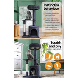 darrahopens Pet Care > Cat Supplies i.Pet Cat Tree Scratching Post Scratcher Tower Condo House Grey 94cm