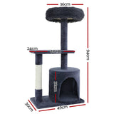 darrahopens Pet Care > Cat Supplies i.Pet Cat Tree Scratching Post Scratcher Tower Condo House Grey 94cm