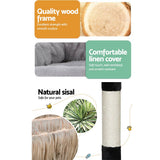 darrahopens Pet Care > Cat Supplies i.Pet Cat Tree Tower Scratching Post Scratcher Wood Condo House Play Bed 161cm