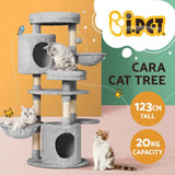 i.Pet Cat Tree Tower Scratching Post Scratcher Wood Condo House Toys Bed 123cm - Darrahopens