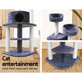 darrahopens Pet Care > Cat Supplies i.Pet Cat Tree Trees Scratching Post Scratcher Tower Condo House Grey 126cm