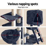 darrahopens Pet Care > Cat Supplies i.Pet Cat Tree Trees Scratching Post Scratcher Tower Condo House Grey 244cm