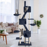 darrahopens Pet Care > Cat Supplies i.Pet Cat Tree Trees Scratching Post Scratcher Tower Condo House Grey 244cm