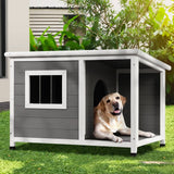 Darrahopens Pet Care > Cat Supplies i.Pet Dog Kennel House Large Wooden Outdoor Pet Kennels Indoor Puppy Cabin Log